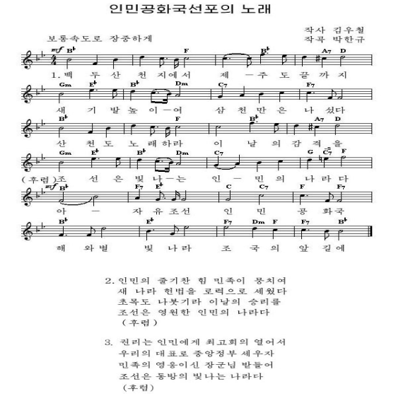 인민공화국선포의 노래
